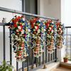 3 Pezzi Fiori di Campanella di Seta Rossi Bianchi Blu Rampicanti per Decorazione Giardino Matrimonio e Festa
