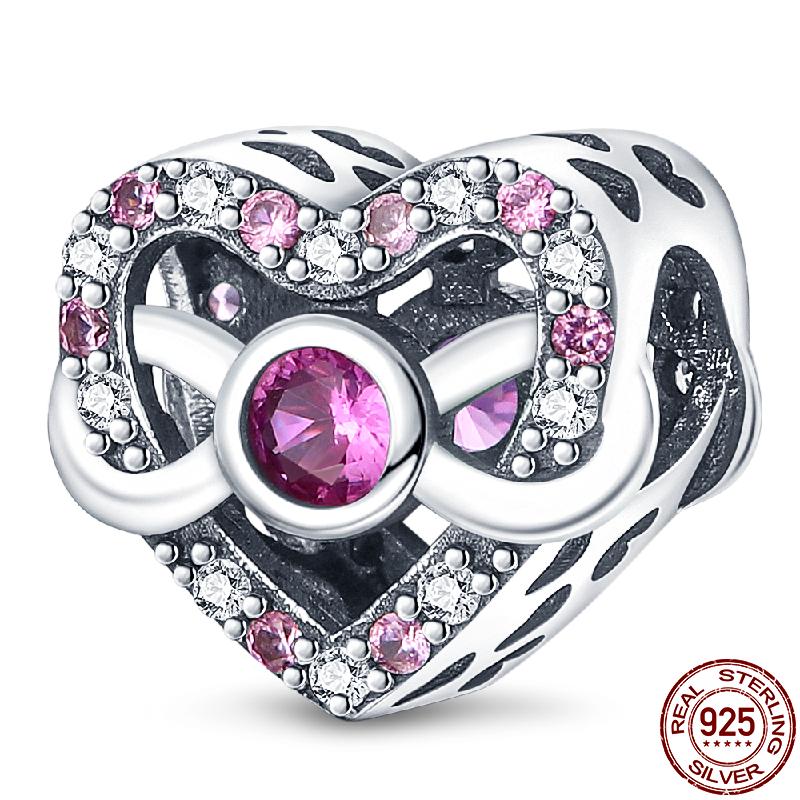 Copper Diy Beads Heart Shaped Tree Of Life Series Charm Fit Pan Original Bracelet For Women Jewelry Birthday Gift