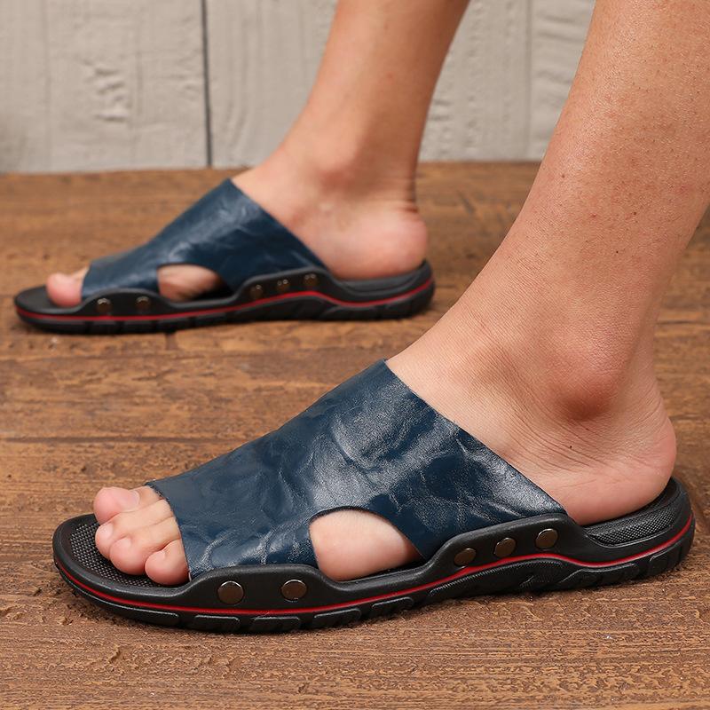 20252025 Single Travel Outdoor Summer Men's Shoes One-word Slippers Beach Cool Large Size