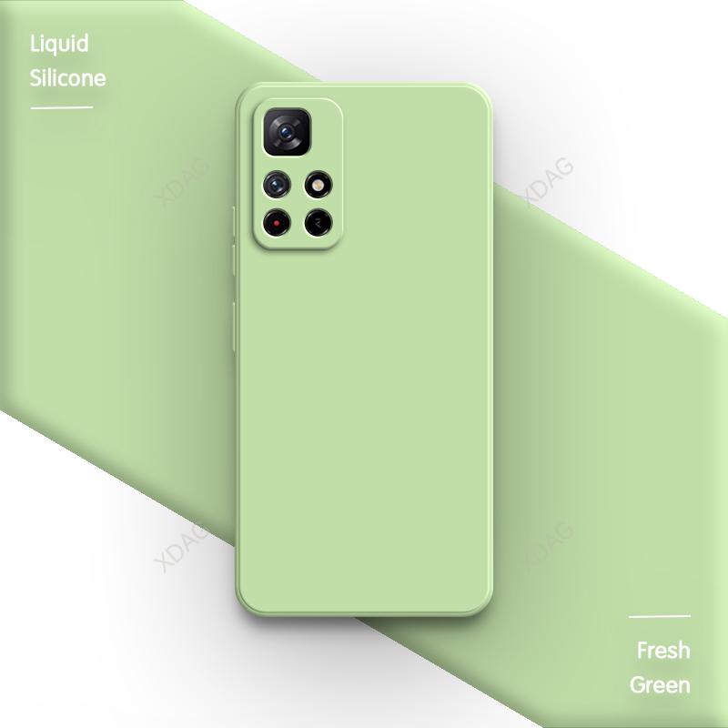 Square Liquid Silicone Phone Case for Xiaomi Poco M4 Pro M5 M5s 4G 5G Soft Luxury Shockproof Lens Protection Original Back Cover