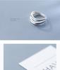 Modian Double Layer Geometric Line Silver 925 Thick Ring for Women Fashion Simple Ring Party Gift Fine Jewelry