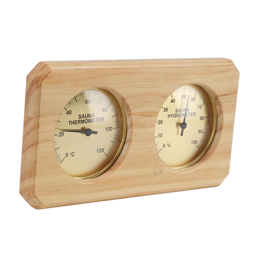 Wooden Sauna Thermometer Hygrometer 2 In 1 Humidity Temperature Measurement Indoor Thermometer Humidity Gauge for Hotel