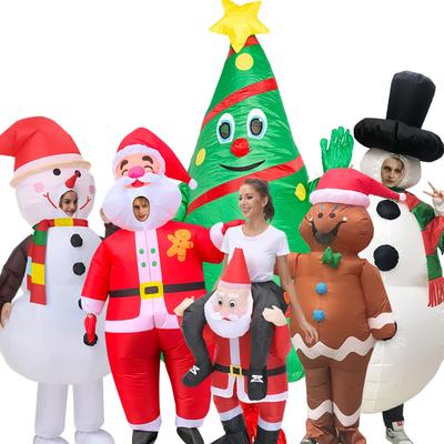Christmas Inflatable Costume Santa Claus Snowman Gingerbread Tree Adult Party Masquerade Role Play Holiday Gift