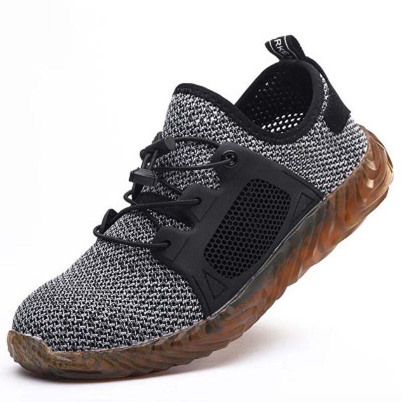 QYLB Kevlar Flyknit Mesh Safety Work Shoes 38