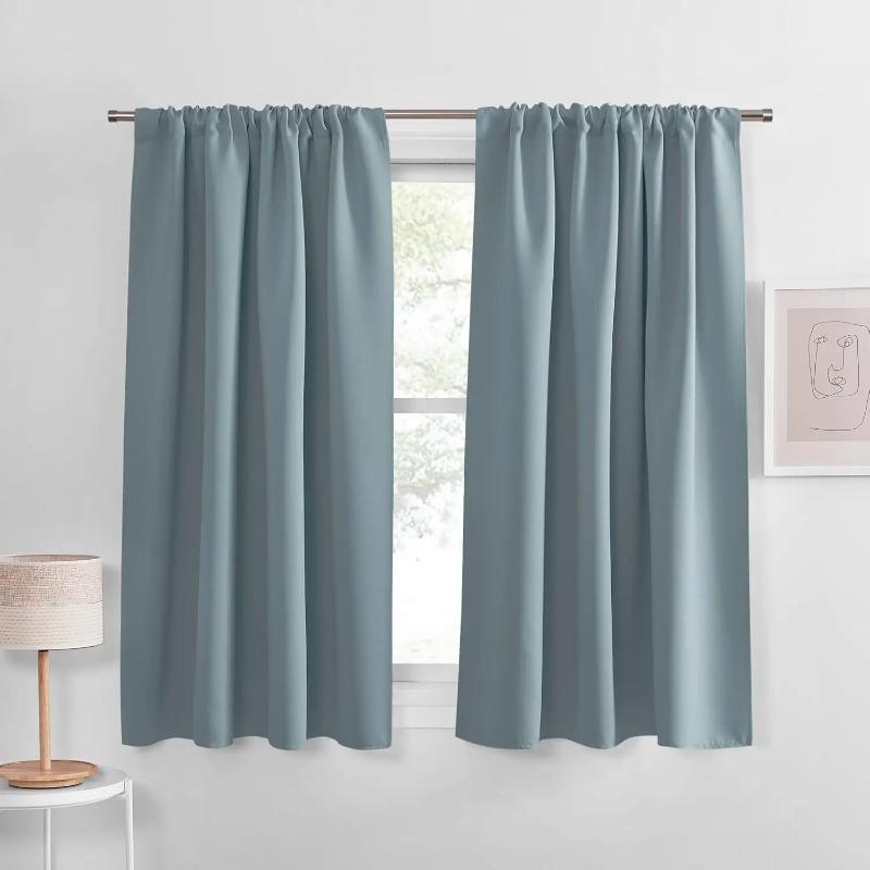 Full Shading and Sun Protection Blackout Curtains 1panel Solid Color Thicker Curtains Balckout Curtain Outdoor Curtains