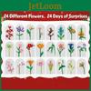 Flower Bouquet Christmas Countdown Advent Calendar Blind Box Toy With Diy Assembly For Gift And Festive Decor