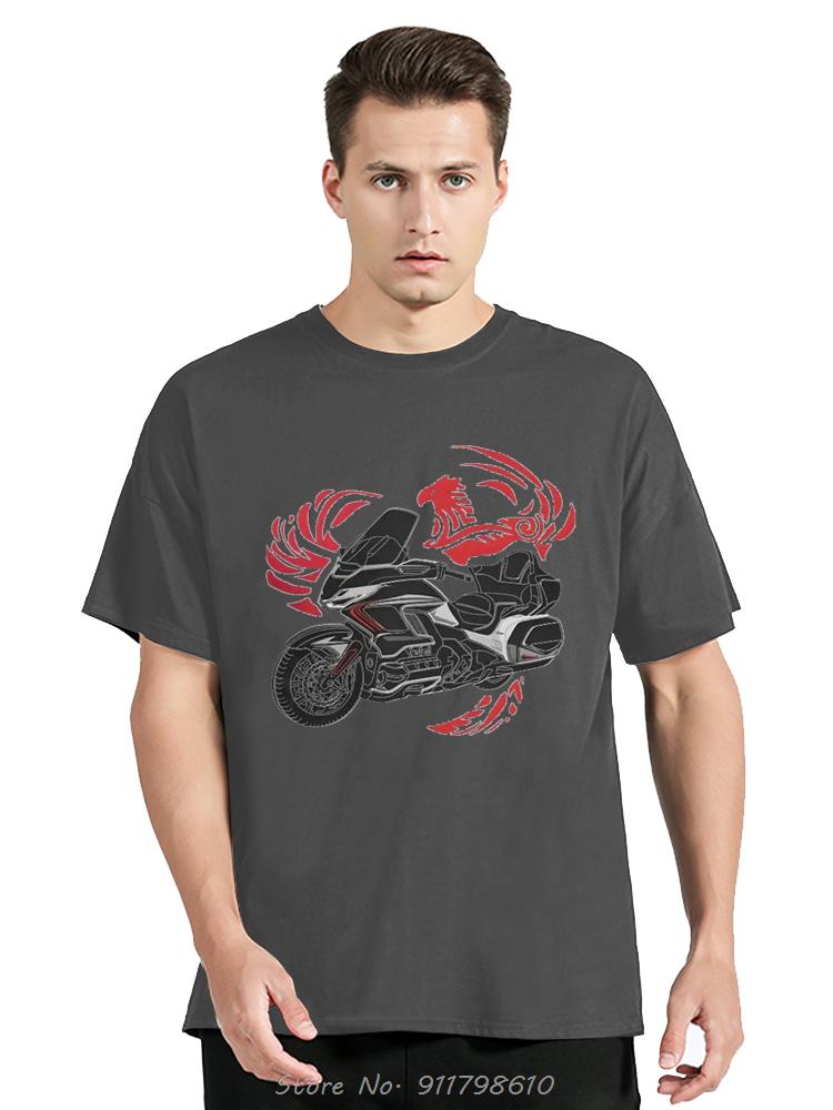 Goldwing Legend Motorcycle Men T-Shirt H-Hondda Tops Fabric T Shirt Funny Tees Quality Gift Idea Unisex O-Neck Tshirt