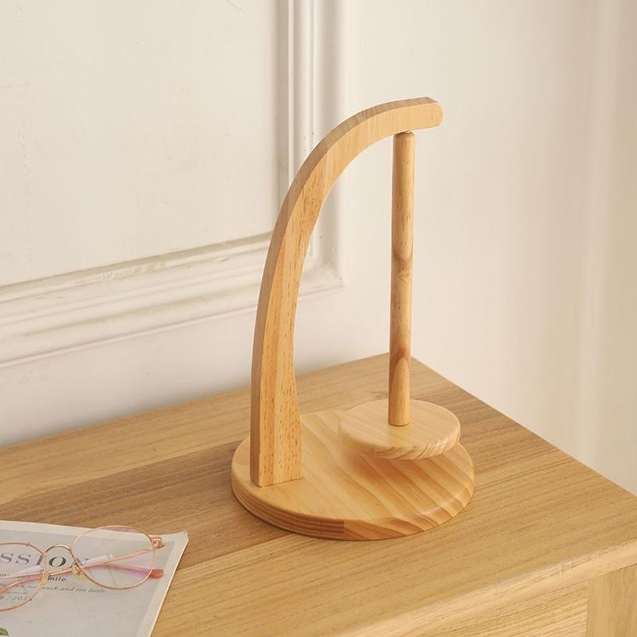 Fából készült fonaltartó fonó kötőeszközök horgolt fonaltartó Forgó mágneses cérna orsó gyapjúgolyó tekercselő forgó fonó