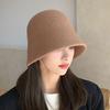 Dámske Zimné vedro Klobúk Hrubý Jednofarebný Mäkký Slnko UV ochrana Bez okraja Hlboký Vetru odolný proti chladu Skladací klobúk Dámska čiapka Vonkajšie pokrývky hlavy