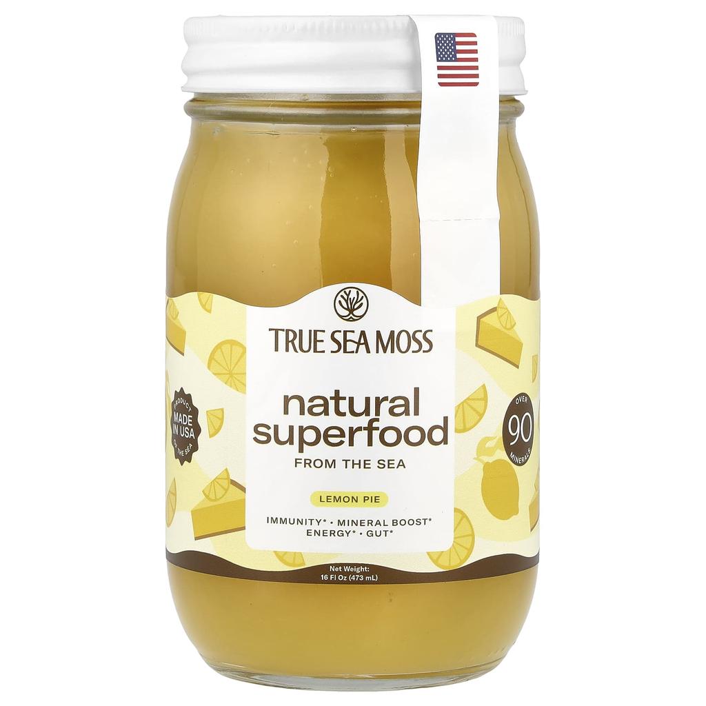 True Sea Moss Natural Superfood, Lemon Pie, 473ml (16 Fl Oz)