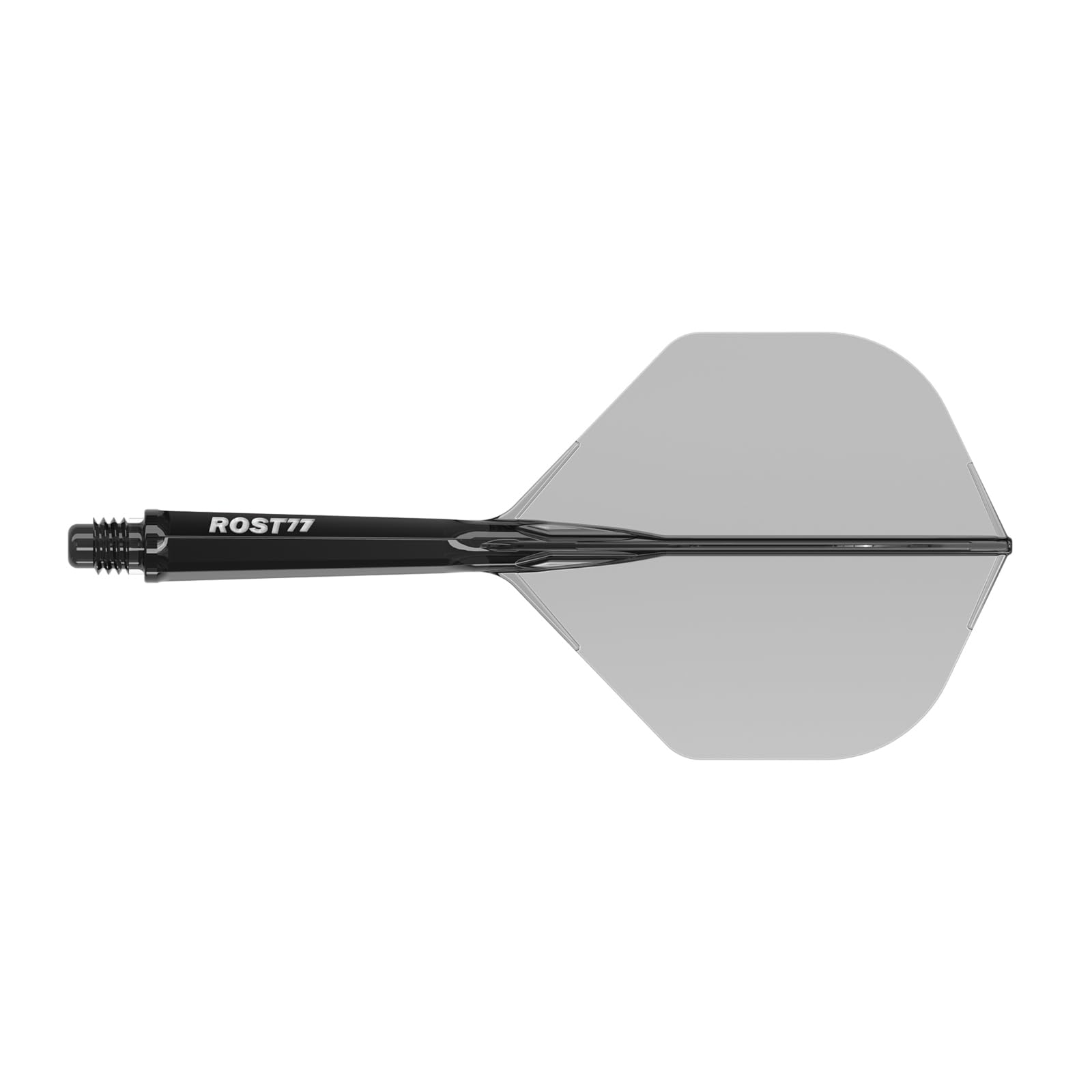 

CUESOUL ROST 77 Transparent Set of Clear Black Flights with White Medium Size One-Piece Flights, Standard, 3, Logo, (CS-77-XB1T-M)