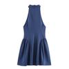 Women's Clothing Autumn New European and American Style Neck Collar Short Fashion A-word Dress