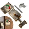 Toilet Bathroom Lock Vacant/Engaged Stainless Steel Door Lock Indicator Restroom Toilet Privacy Partition Door Lock Latch