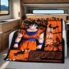 1pz Coperta in Flanella con Stampa Son Goku, Alta Qualità per Tutte le Stagioni, Decorazione per la Casa, Calore e Comfort, Perfetta per Regali di Natale