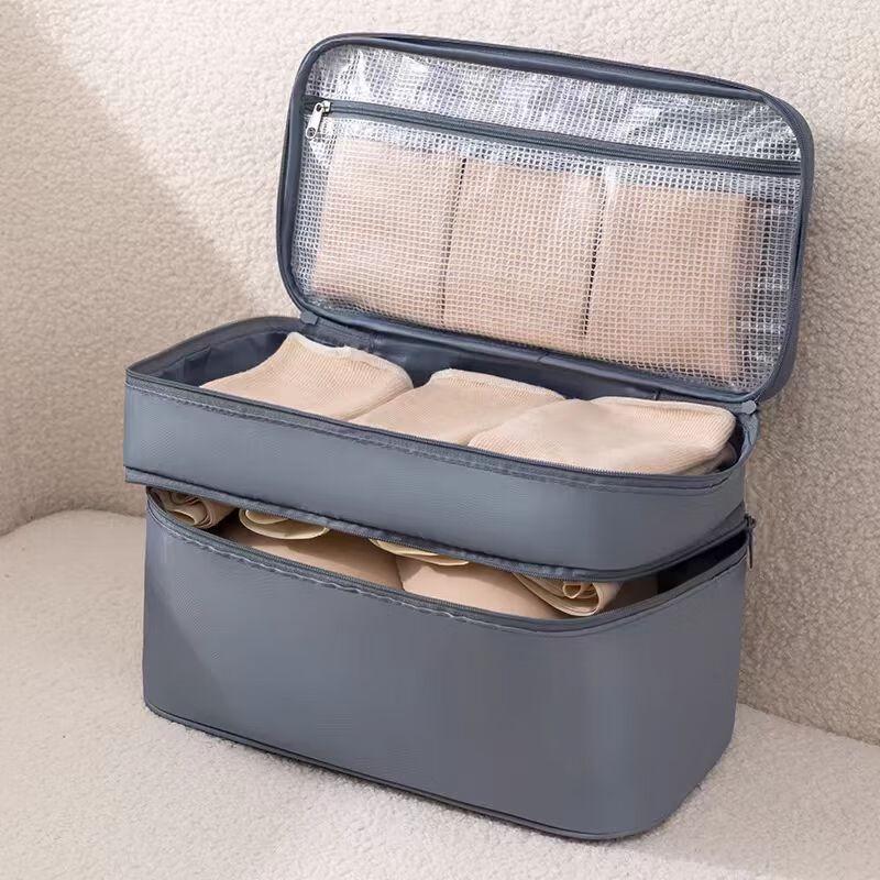 Portable Double-Layer Underwear Travel Storage Bag