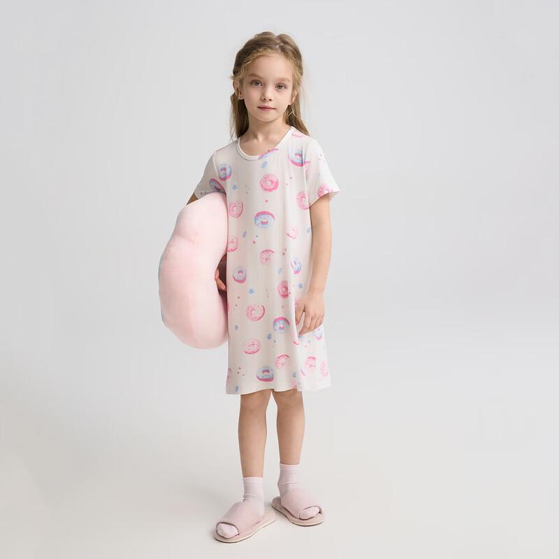 Aimer Kids' Modal Cooling Short Sleeve Nightgown