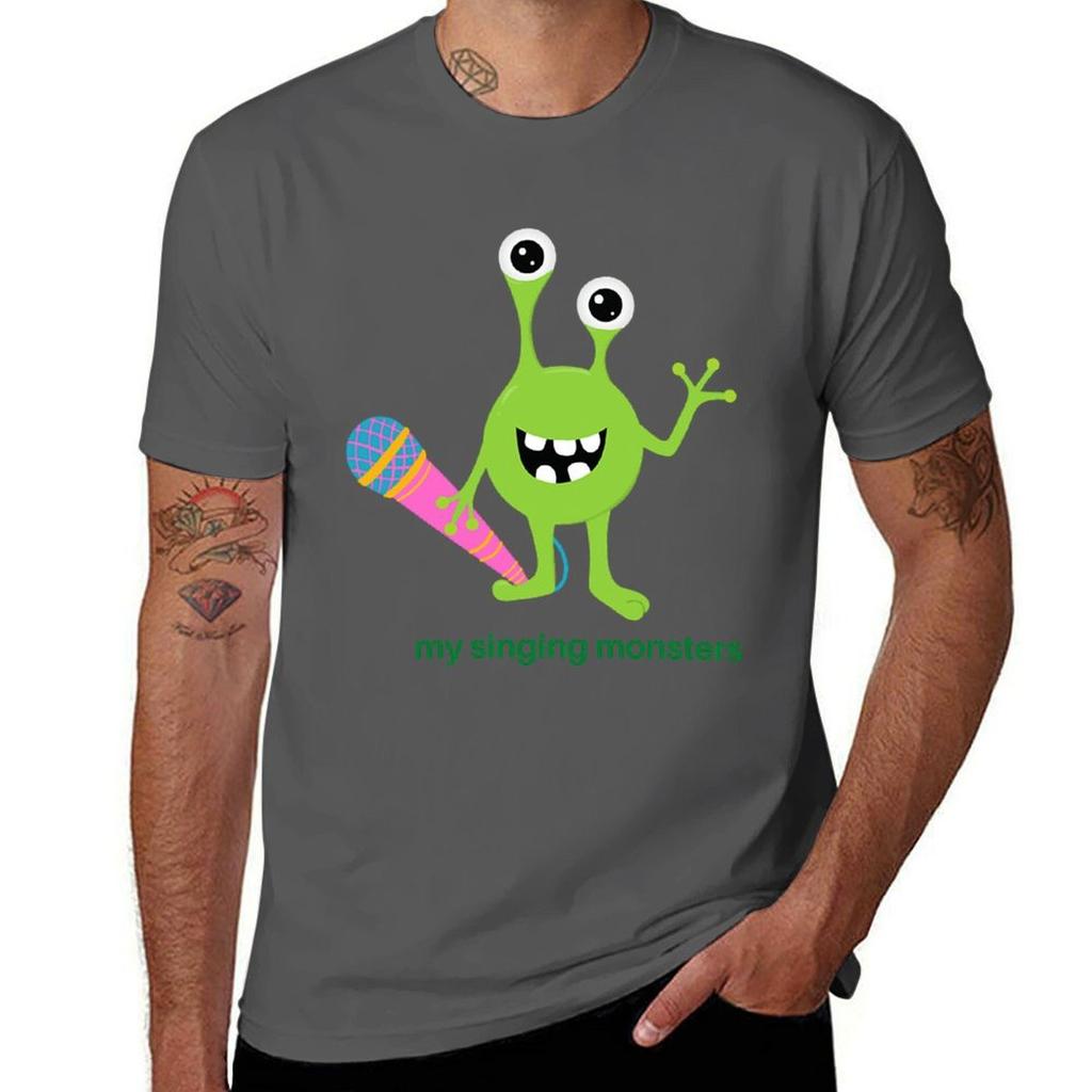 My Singing Monsters Charakter Potbelly Grafik T-Shirt Lässiges Streetwear Kurzarm T-Shirt