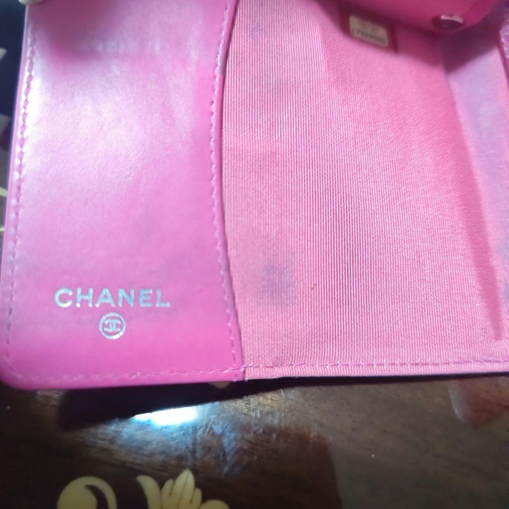 Used  CHANEL Caviar Skin Key Case Pink