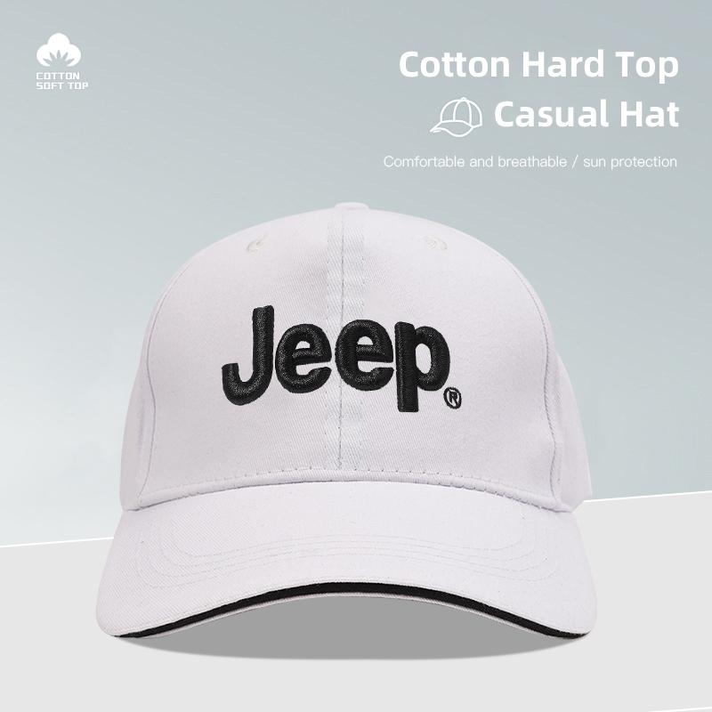 Auto Logo Verstellbare Baseballkappe Outdoor Entenschnabelkappe Für Jeep Grand Cherokee Wrangler JK Gladiator Compass Renegade Patriot