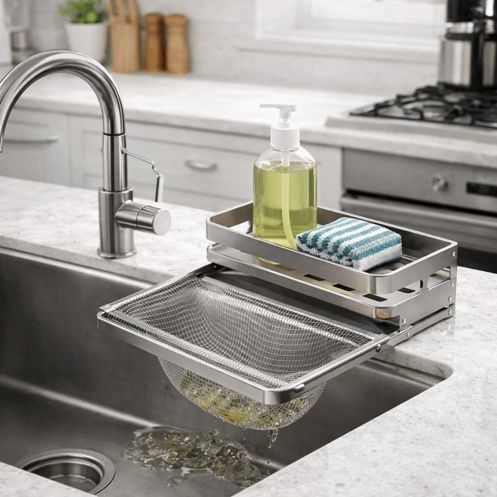 Moisture-proof Self-Draining Sink Shelf Waterproof Sink Sponge Rack Bathroom