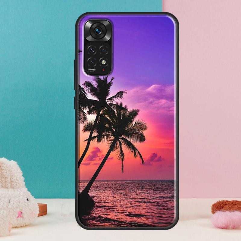 Summer Beach Sunset Palm Tree Case For Xiaomi Redmi Note 14 13 12 Pro 11 9 10 9S 10S 11S 12S Redmi 14C 13C 10C 12C Cover