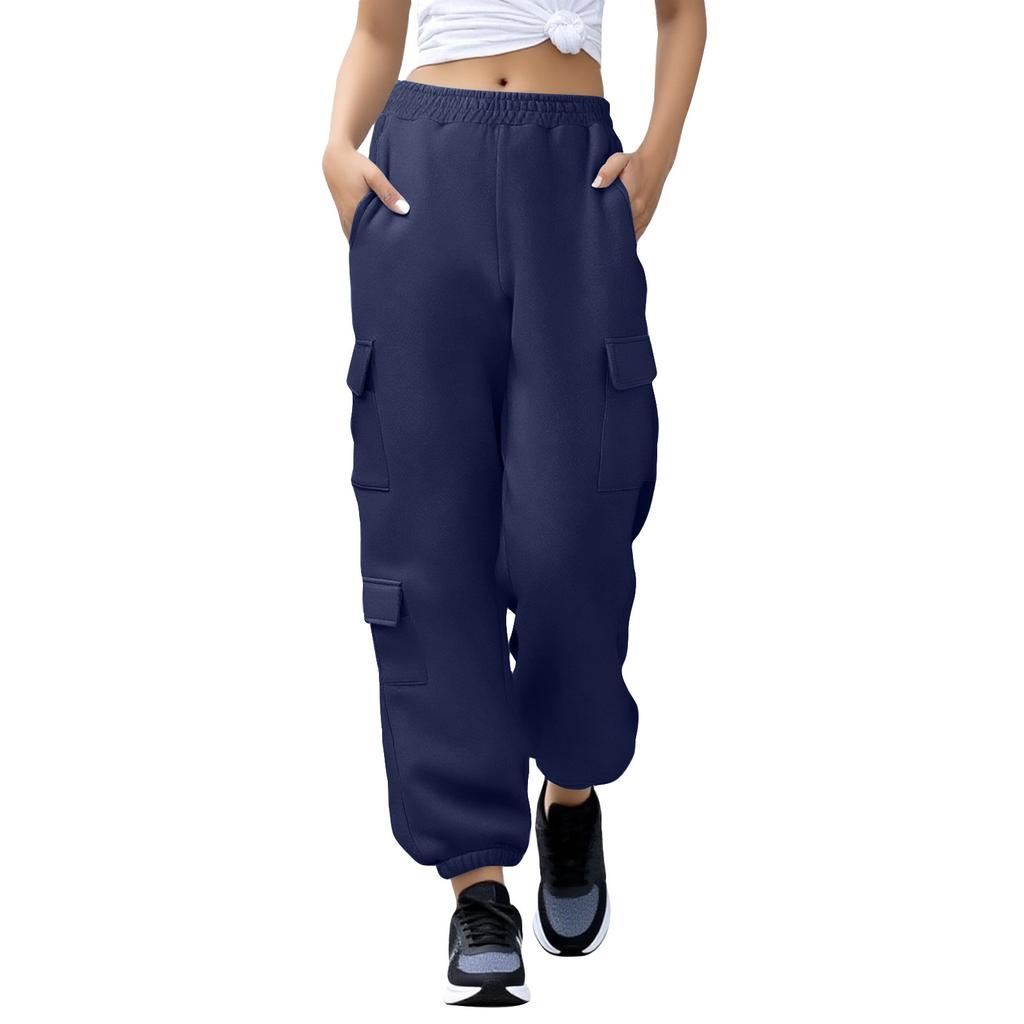 Women's Workout Pants Casual Loose Wide-Leg Pants Cotton Jogging Pants Fashion Trends