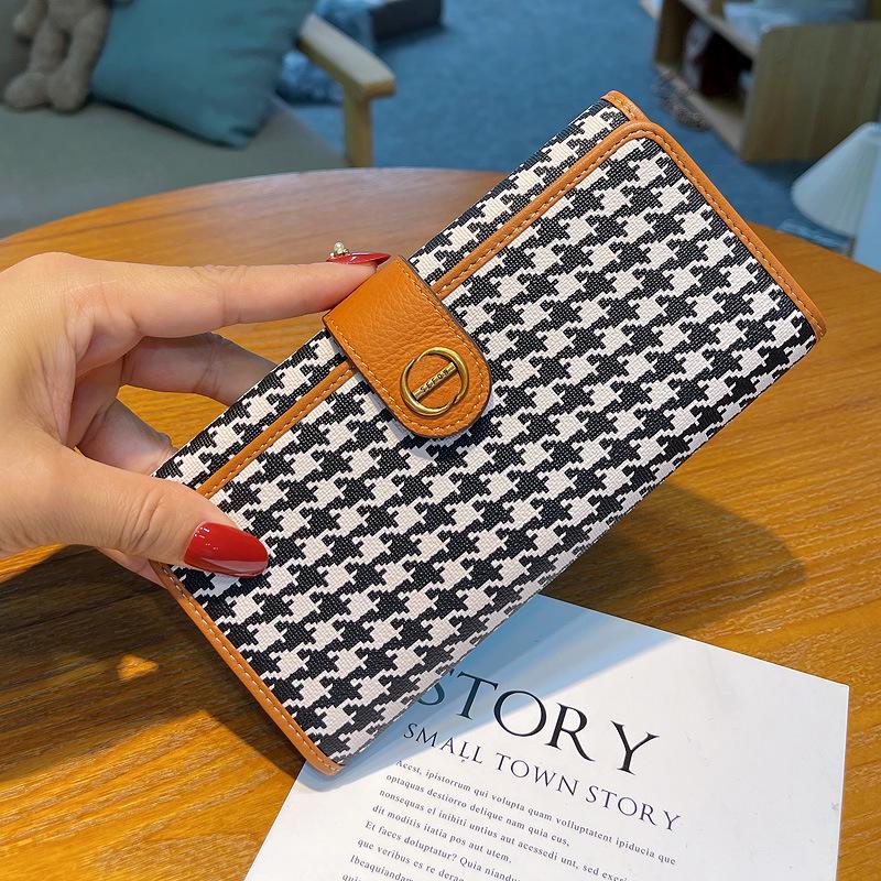 

Женский длинный кошелек из натуральной кожи 2025: Многослотовый, Большая вместимость, Держатель для телефона.