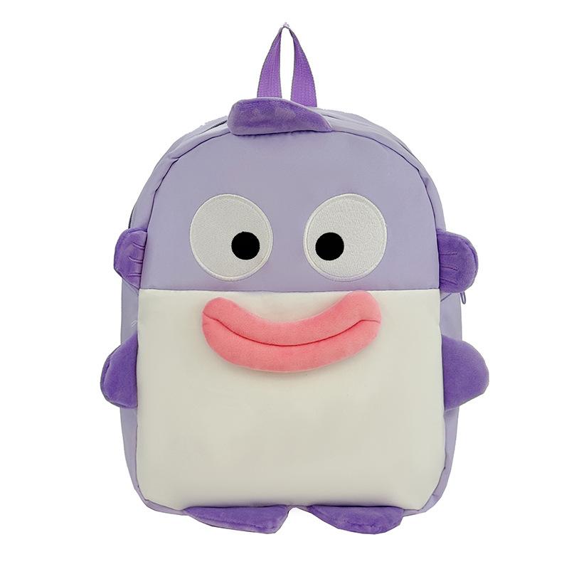 Schoolbag nylon funny casual cute cartoon ugly fish backpack student Korean version large capacity lightweight women's backpack trendy cool book