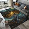 Tree of Life Printed Carpet Stars Moon Radiance Carpet Living Room Bedroom Kitchen Entrance Non Slip Mat