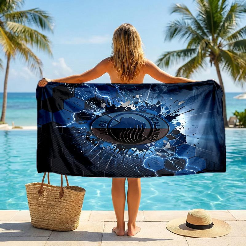 Asciugamano da Spiaggia Asciugatura Rapida in Microfibra Assorbente Portatile da Viaggio per Nuoto Atalanta FC