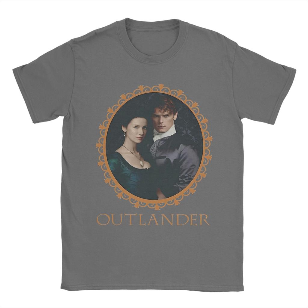 ZX Vintage Outlander Jamie and Claire TShirt for Men O Neck Cotton T Shirt Short Sleeve Tee Shirt Plus Size Tops