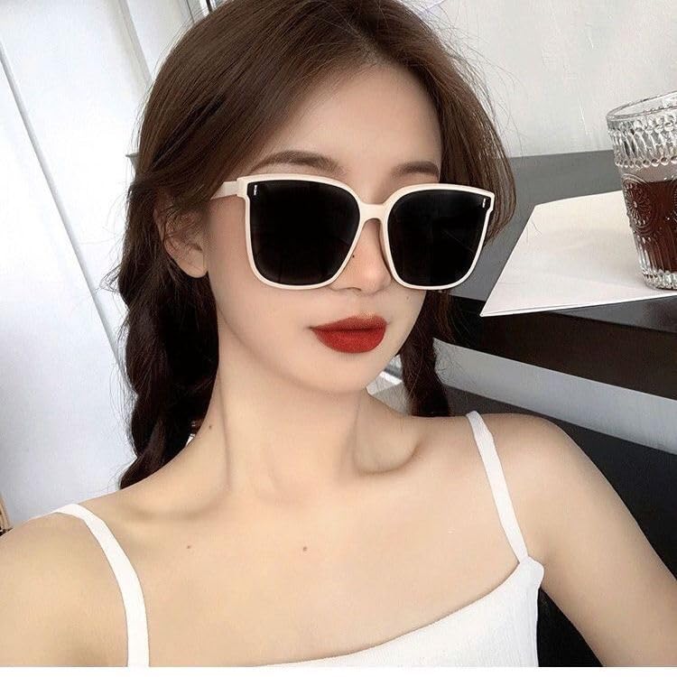 Sonnenbrille Koreanische Sonnenbrille für Damen UV-Schutz Übergroß Kleines Gesicht [88flix] Damen