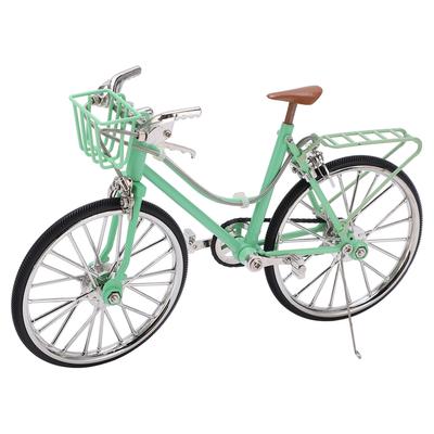 Mini Bicycle Model Simulation Based Design Durable Alloy Light Green Eye Catching Great Decor