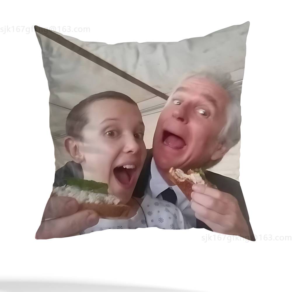 Noah Schnapp Stranger Pillowcase Casual Style Decoration, Suitable For Home Decoration (Excluding Pillow Core) Peach skin 18*18(CM)-1Pcs
