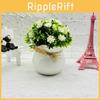 Artificial Chrysanthemum Indicum Hemisphere Potted Plant With Plastic Material For Home Decor