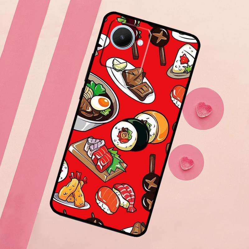 Kawaii Sushi Crowd For Realme 15 10 11 12 13 14 Pro Plus C65 C67 C75 C63 C61 C55 C51 C53 C35 GT6 GT7 Pro Case