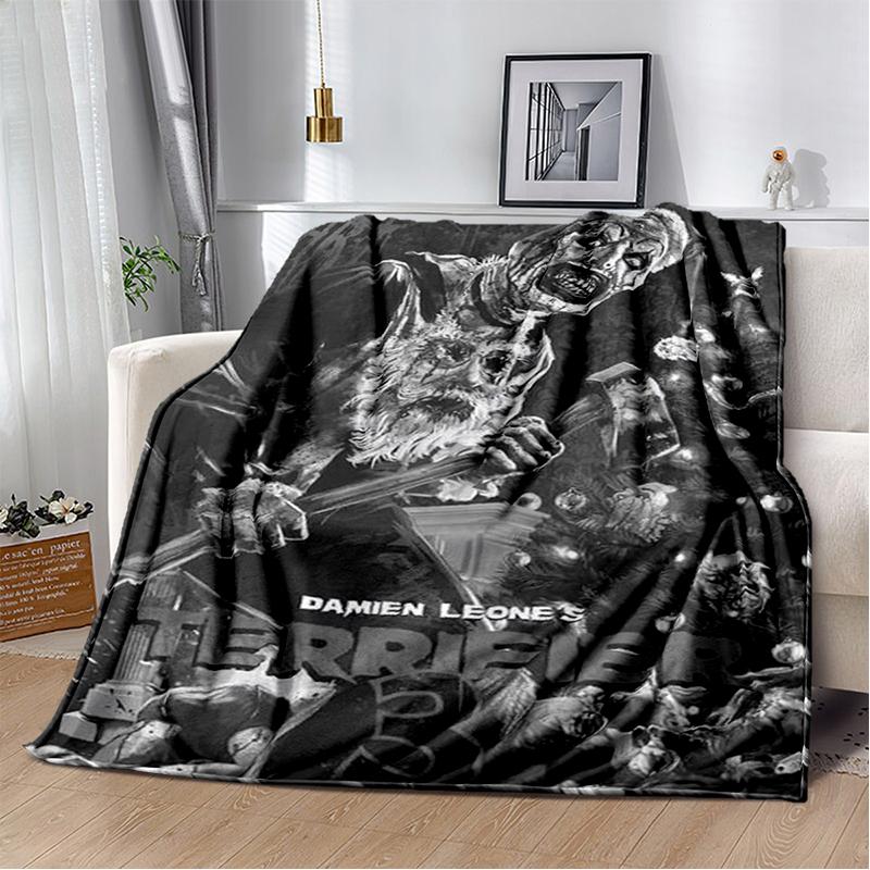 2026 New Style Terrifier 3 Horror Clown Movie Cartoon Soft Blankets,Throw Blanket Comfortable Blanket for Picnic Beds Sofa Home