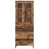 Wall Mounted Highboard Reclaimed Wood Look 69.5 x 34 x 180 cm Engineered Wood