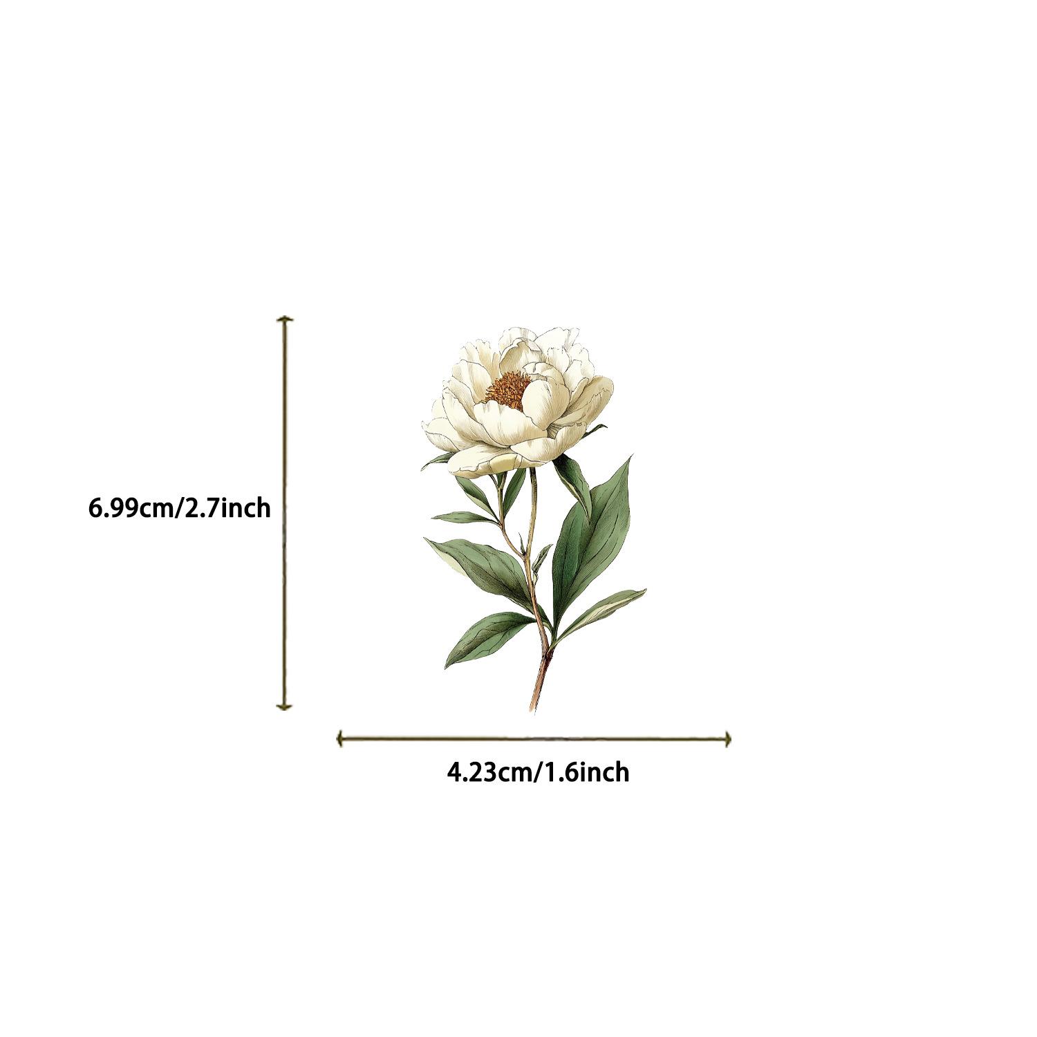 

Floral Stem Stickers Set with Long Branch Flower Designs for Crafting Scrapbooking and Decoration Use Durable Adhesive Sheets One Size