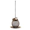 Metal Owl Bird Feeder Hanging Garden Courtyard Feeder Hummingbird Feeding Tube Wild Bird Feeding Station Outdoor Decor