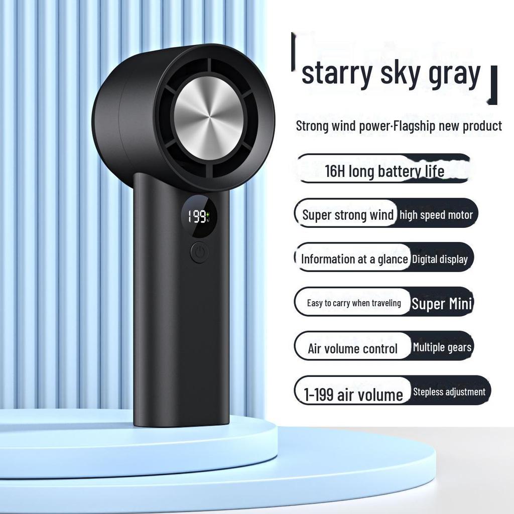 2025 Mini ventilator turbo portabil reîncărcabil USB cu 100 de viteze, fără elice