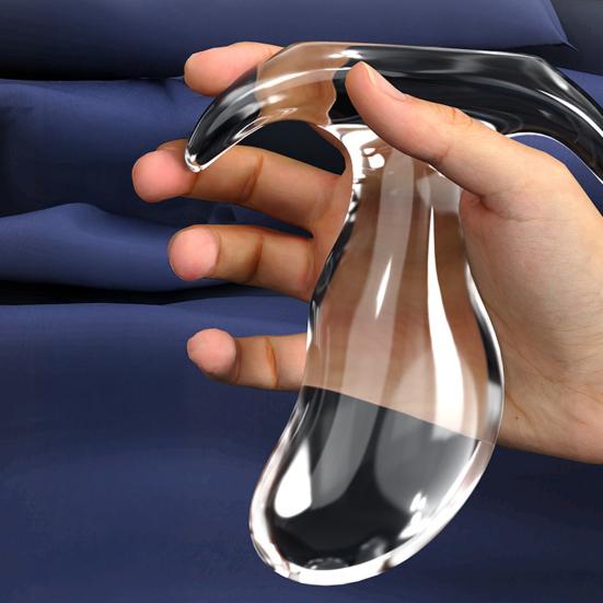 Transparent Anal Stopper Butt Stopper Reusable Adult Sex Toy Ergonomic Personal Anal Trainer for Men Women Couples Beginners