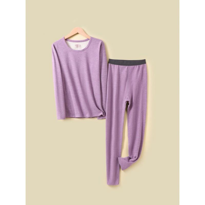 Tencel Thermal Underwear Set Men Women Warm Base Layer Long Sleeve Top Pants Winter