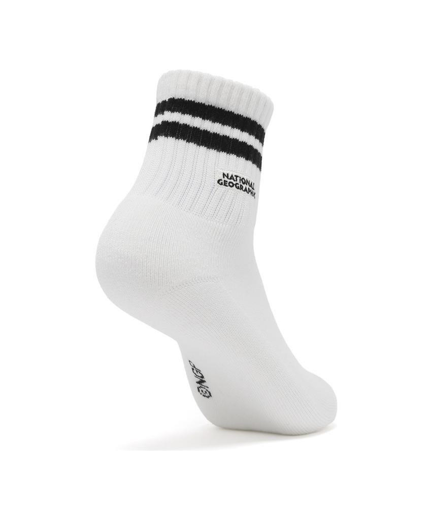 NATIONALGEOGRAPHIC N265Aso040 Striped Mid-Socks Black