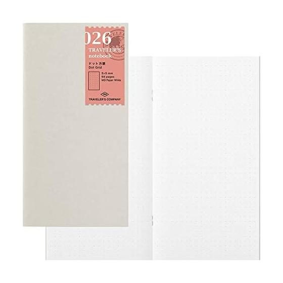DESIGNPHIL Traveler s Company Traveler s Note Refill Dot Grid 3-Book Pack Regular Size 14400006