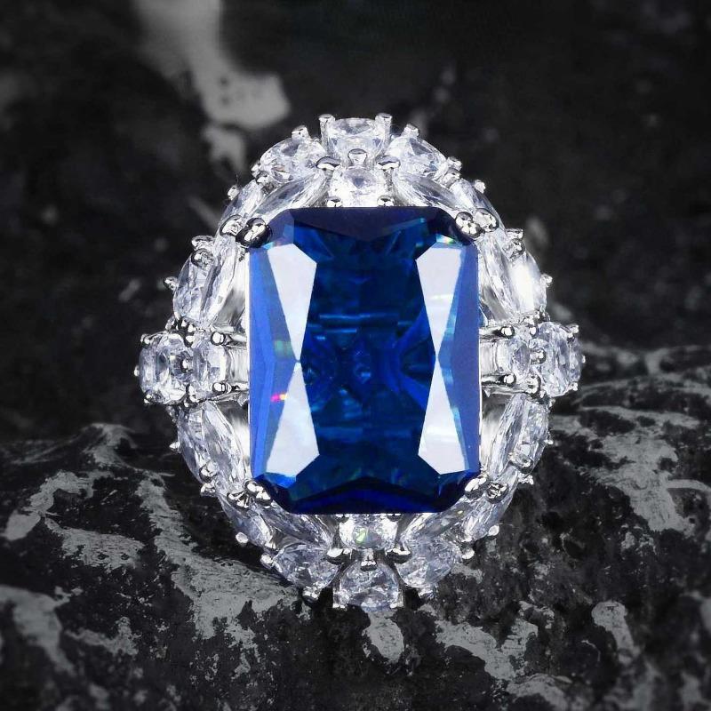 Sace Gems Klasický zirkonový prsten ze slitiny mědi Náhrdelník Soupravy šperků Dárky na svatbu