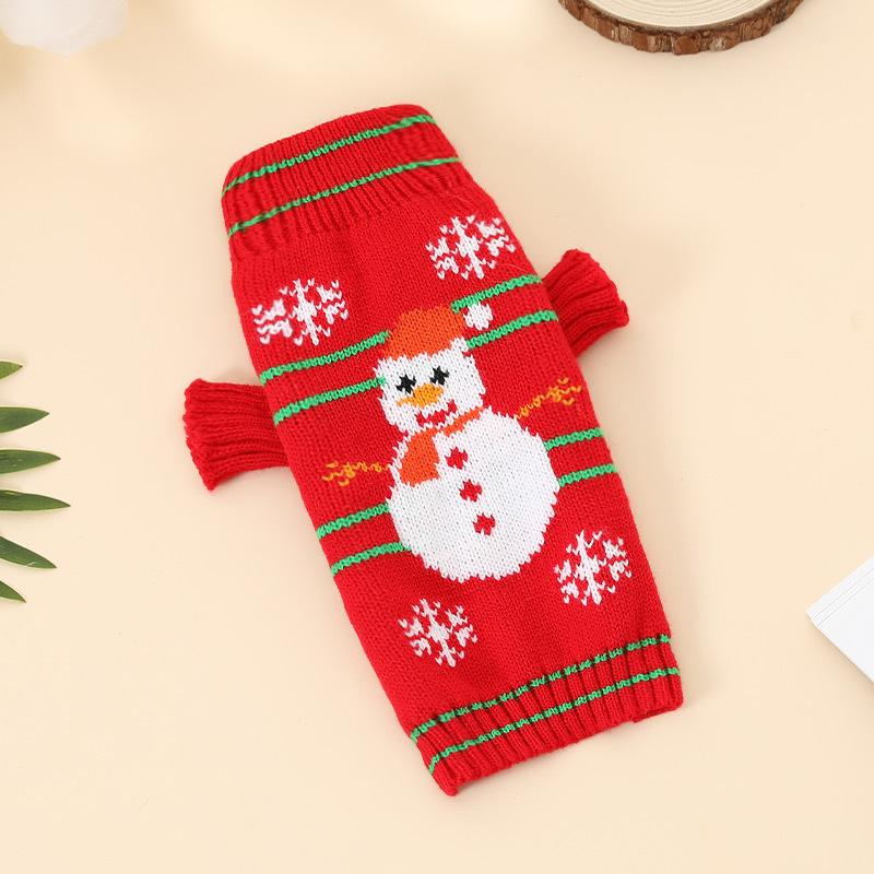Christmas Cute Sweater Puppy Dog Autumn and Winter Pet Small Dog Puppy Cat Cat Clothes Sample
