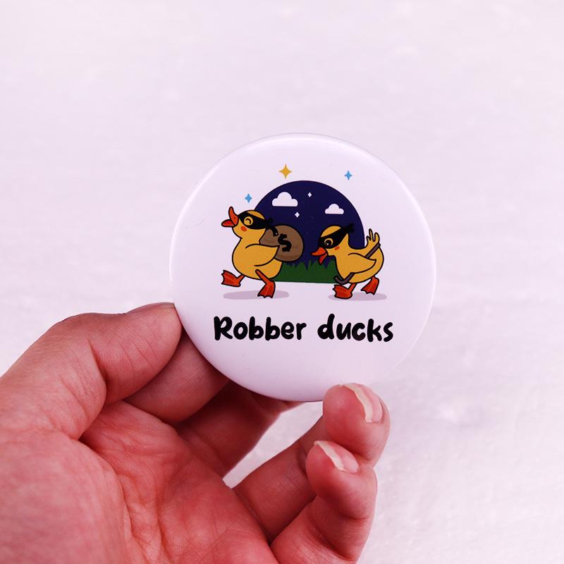 Bandit Duck Pin Badge Brooch