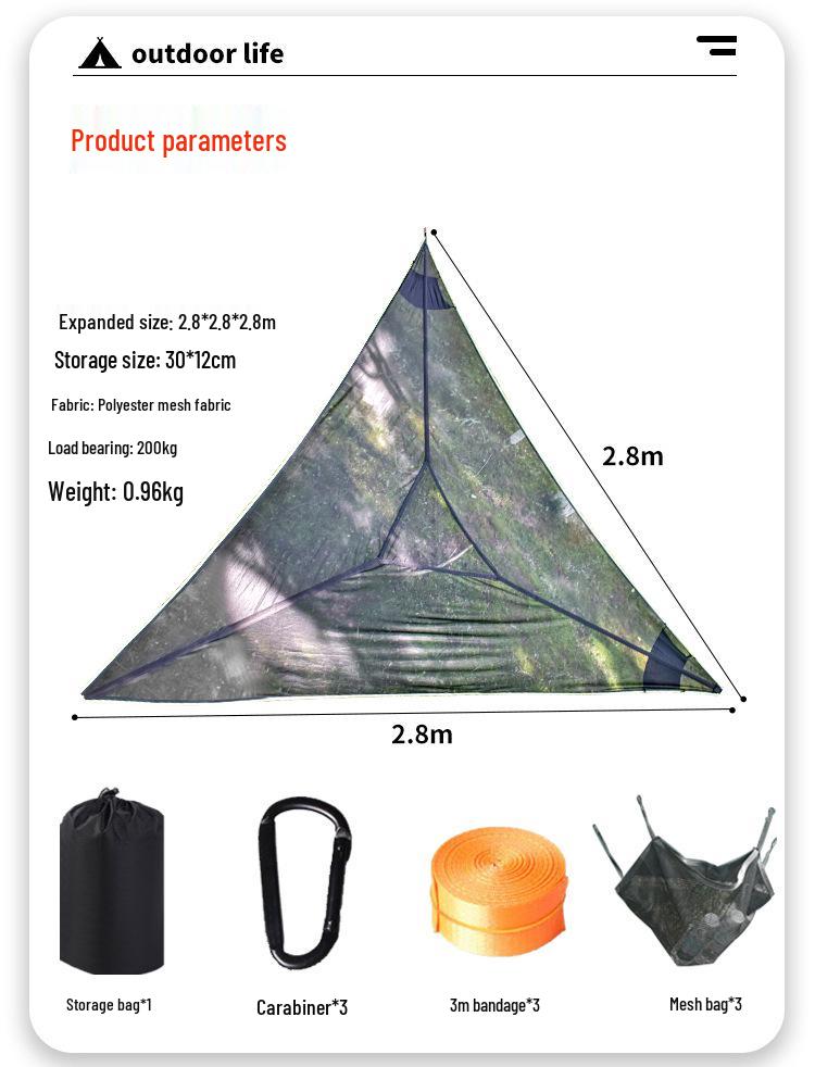 Multi-Person Aerial Tree Tent: Anti-Roll Mesh Outdoor Hammock Swing for Camping