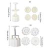 Cute FlowerS Shape DIY Pastry Moulds Mooncake Mold Mooncake Mould Hand Pressure Tool Plastic Material Baking Accessories